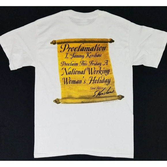 Vintage SAMMY KERSHAW Proclamation Concert Tour 2003 Double Side T-Shirt Adult M - Picture 7 of 8